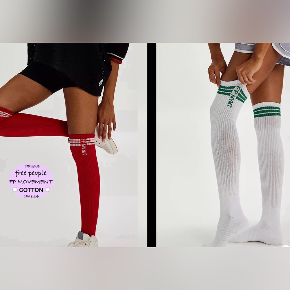 NWT FREE PEOPLE MOVEMENT RACE PACE STRIPE SCRUNCH SOCKS